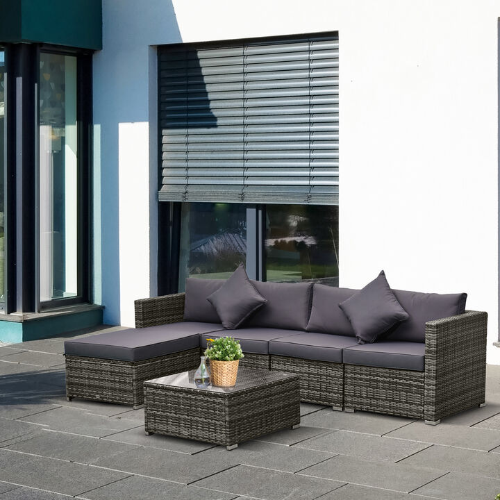 6 PCS Outdoor Rattan Sofa Furniture Infinite Options & Pure Comfort