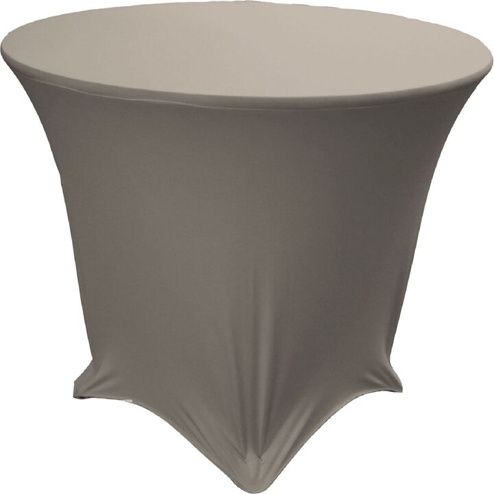 Round Stretch Spandex Tablecloth for Wedding, Party and Restaurant Table Decor