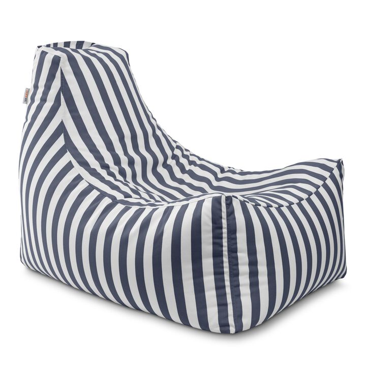 Jaxx Juniper Outdoor Bean Bag Patio Chair & Poolside Lounge, Navy Blue