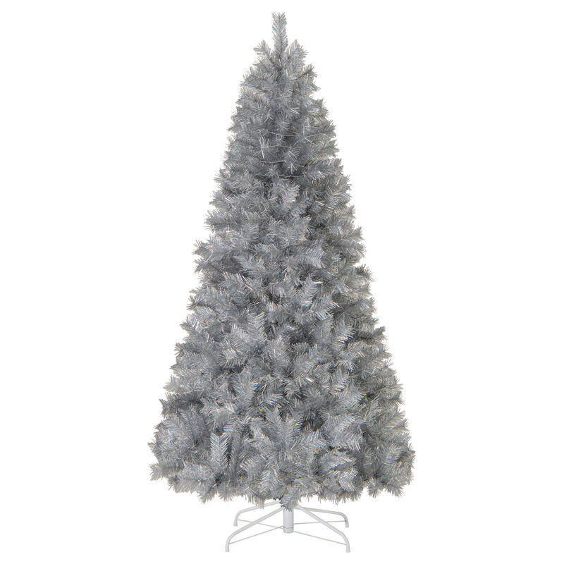 Artificial Christmas Tree with Lush Branch Tips & Built-In LED Lights for Festive Holiday D&eacute;cor