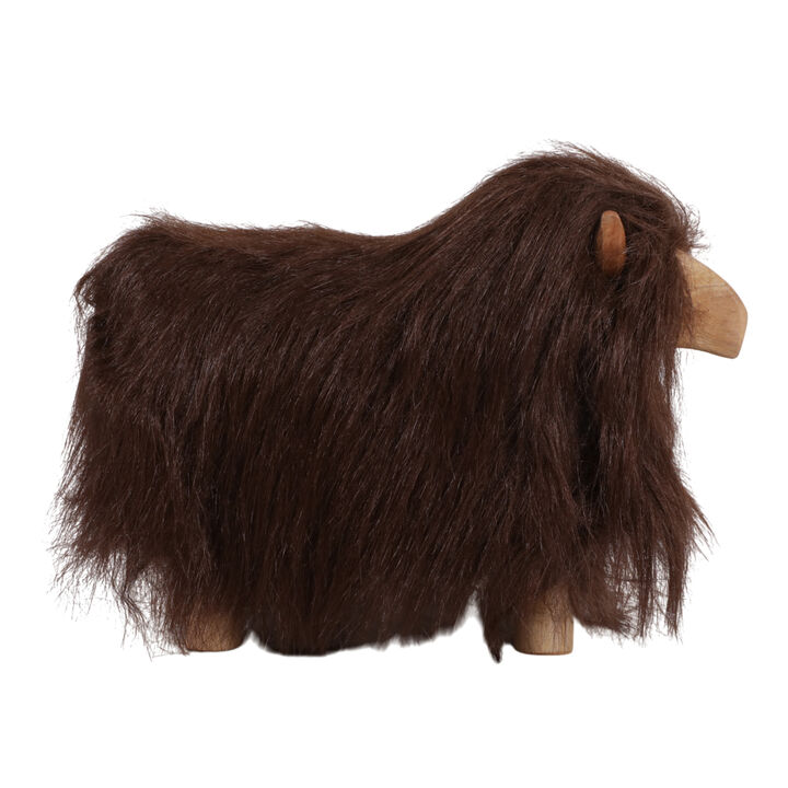 10x8" Faux Fur Highland Cow