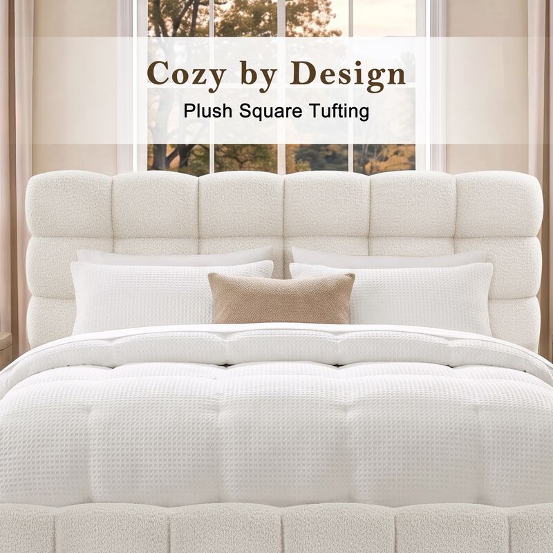 Kler Queen Bed Frame with Upholstered Headboard image number 3