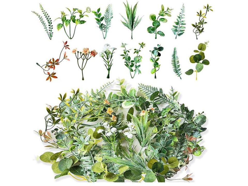 30 Piece Green Artificial Hanging Flowers Home Decor Mini Leaves