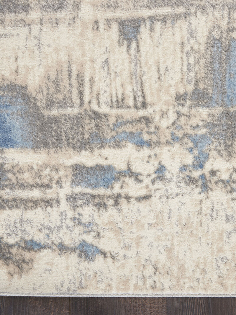 Solace SLA07 Ivory/Gray/Blue 5'3" x 7'3" Rug image number 2