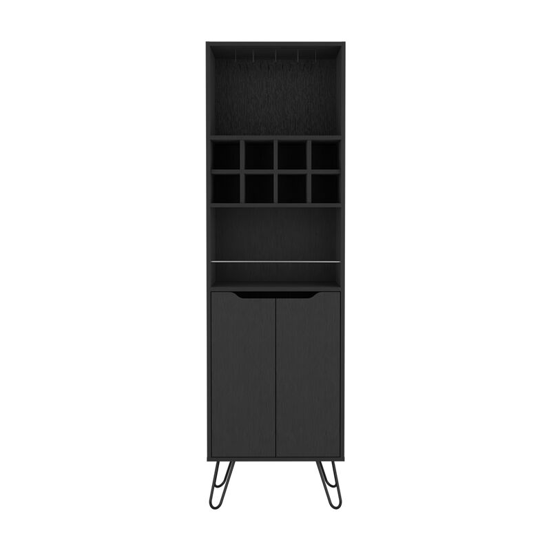 H Bar Cabinet Silhill, Living Room, Black