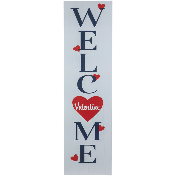 Welcome Valentine Wooden Wall Sign - 38"