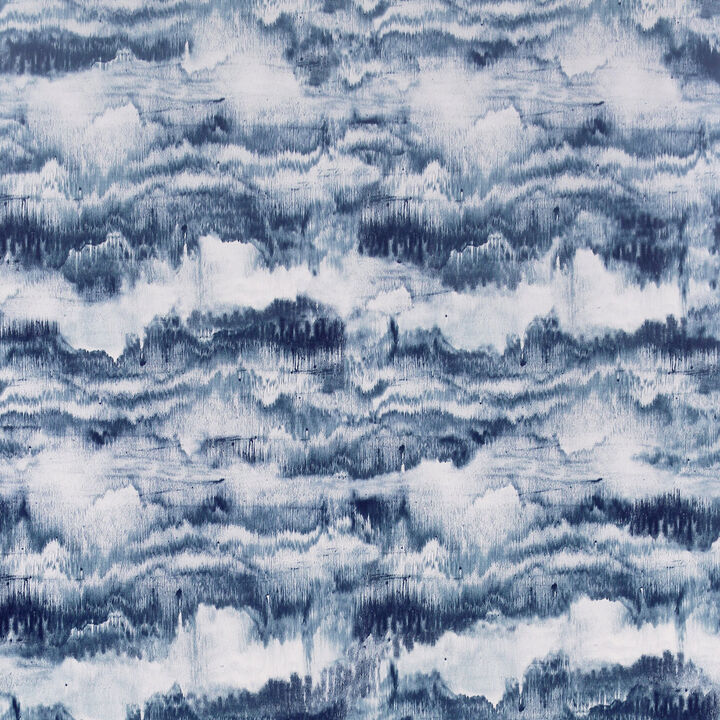 Irene Navy Painted Canvas Wallpaper