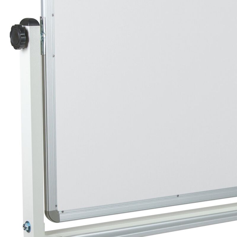 Flash Furniture 53"W x 62.5"H Double-Sided Mobile White Board with Pen Tray image number 5