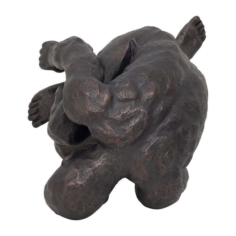 Resin 16"H Kneeling Man, Black image number 5