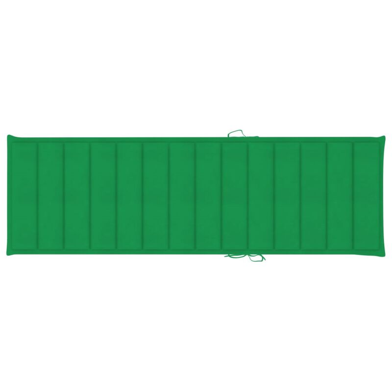 vidaXL Sun Lounger Cushion Green 78.7"x23.6"x1.6" Fabric