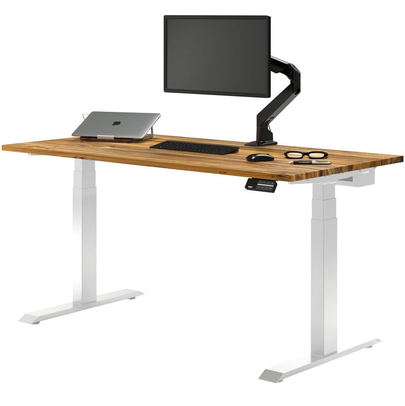 Desky Dual Hardwood Sit Stand Desk image number 0