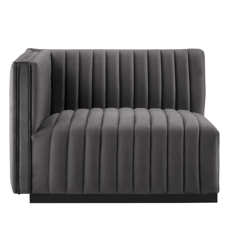 Conjure Channel Tufted Performance Velvet Left-Arm Chair image number 2