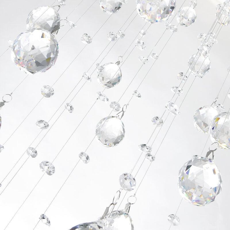 CWI Lighting Double Spiral 9 Light Flush Mount With Chrome Finish