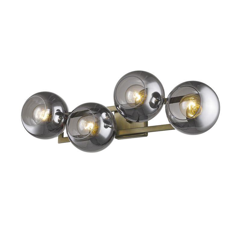 Hivvago Lunette 4-Light Aged Brass Sconce