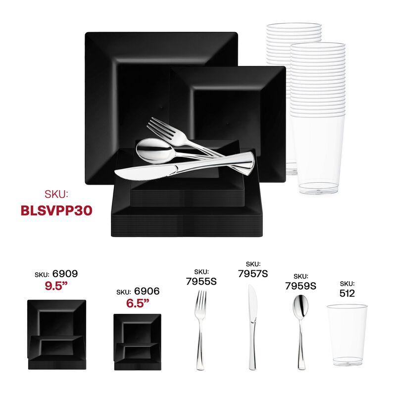 Square Plastic Wedding Value Set (30 Sets) image number 5