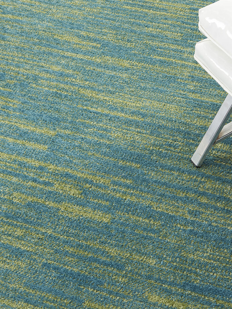 Nourison Essentials NRE01 Blue/Green 5' x 7' Rug image number 8