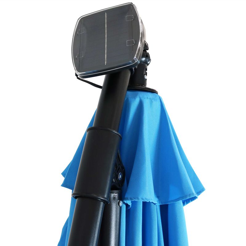 Sunnydaze 9' Cantilever Offset Umbrella with Solar Lights