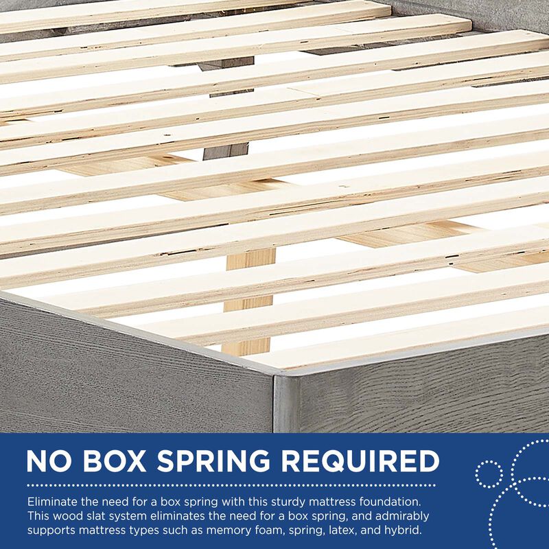 Modway - Sierra Cane and Wood Queen Platform Bed with Angular Legs image number 6