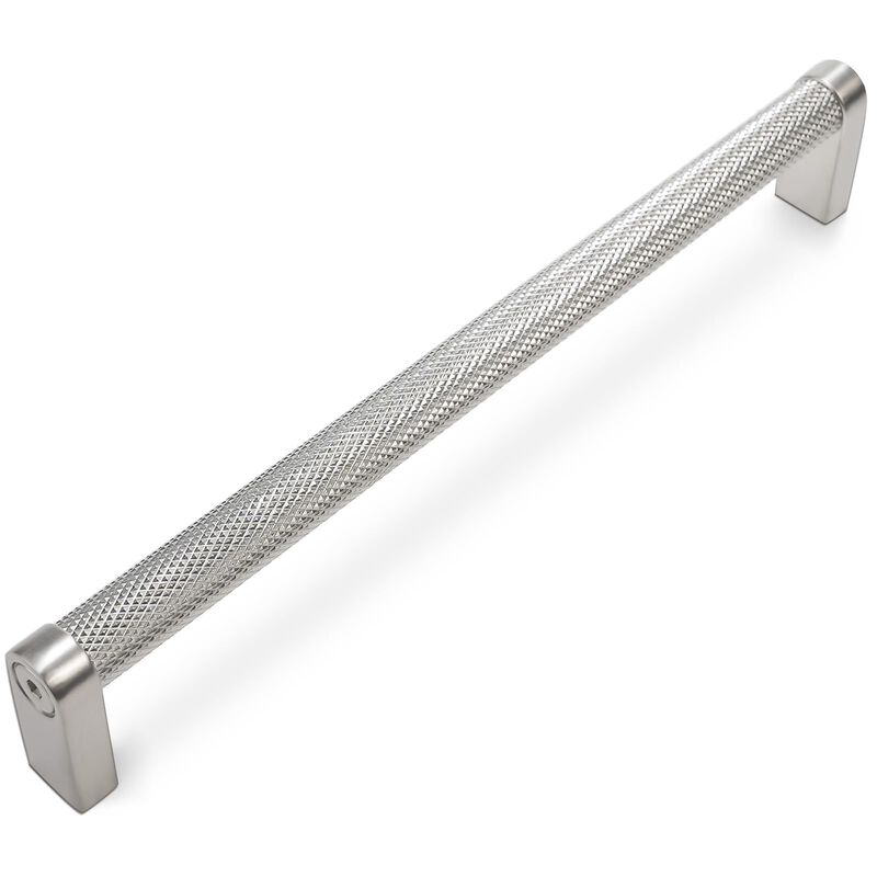 BUKOBYHE 10 Pack 7-1/2 Inch Brushed Satin Nickel Kitchen Cabinet Handles Knurled Cabinet Pulls Drawer Pulls Kitchen Hardware