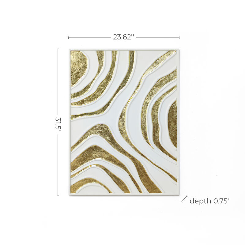31.5" Modern Contour Metal Abstract Wall Art Decor image number 9