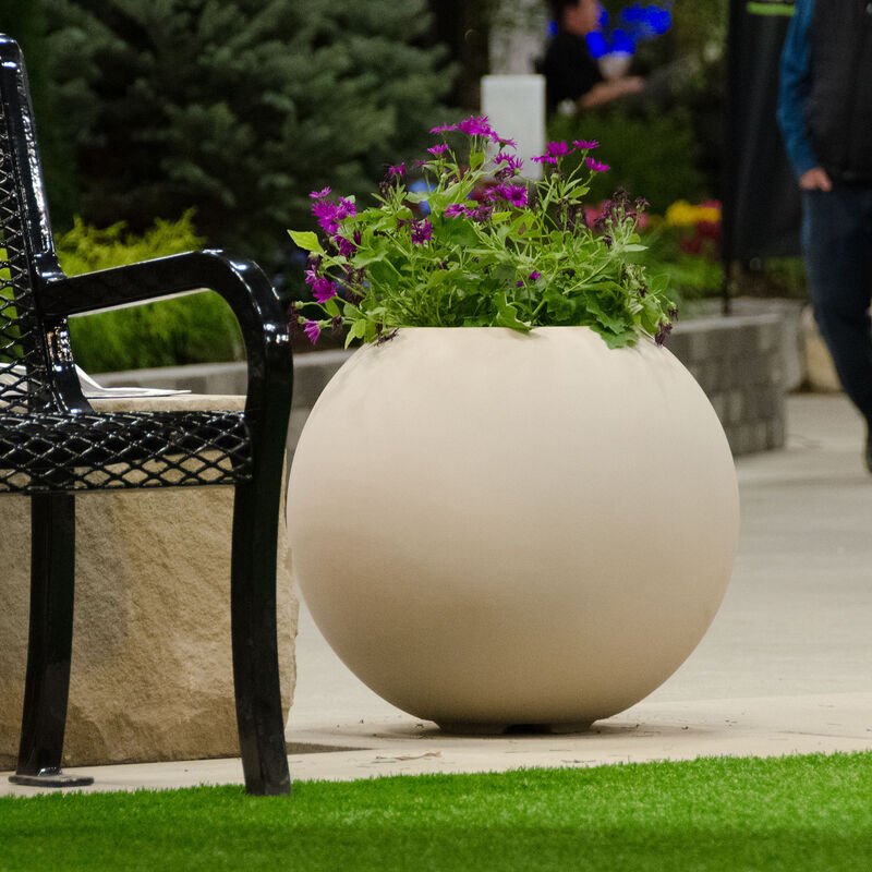 COSAPOTS Orbo Globe Sphere Planter - Fiberglass Indoor/Outdoor and Weather-Resistant Round Planter