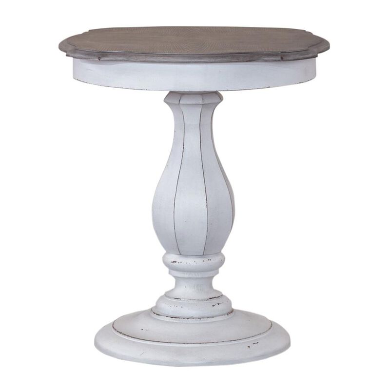 Liberty Furniture Magnolia Manor Round Accent Table in Antique White image number 0