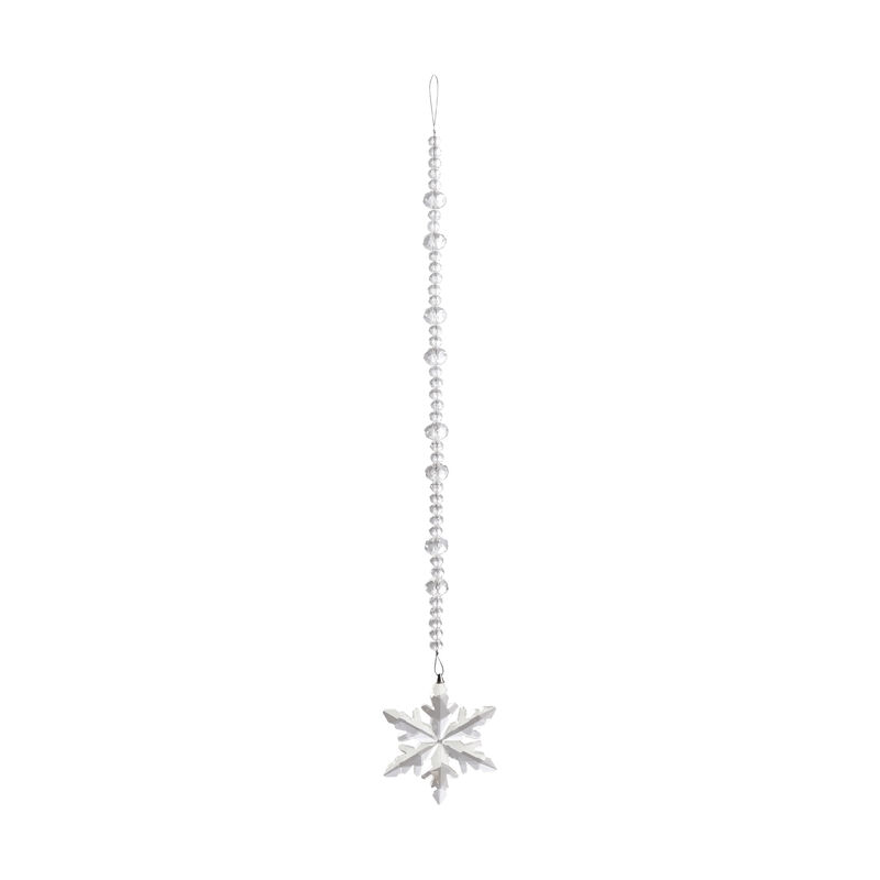 Silver K5 Crystal Beaded Drop Ornament image number 0