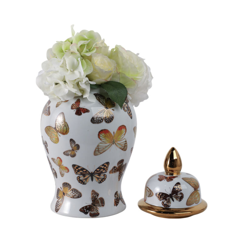 14x7" Butterflies Temple Jar image number 1