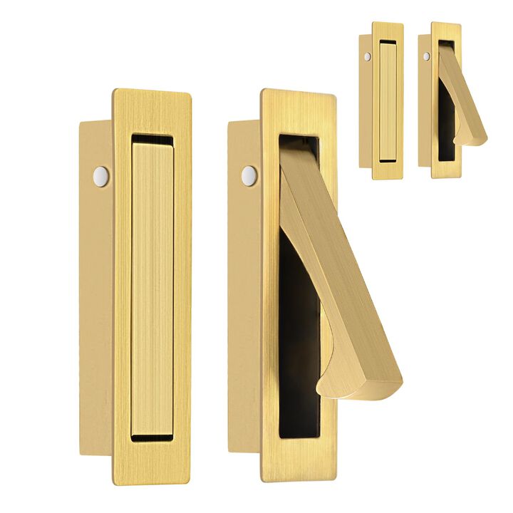 HOMOTEK Recessed Pocket Door Pull Handle, Edge Flush Door Pull, Hidden Door Finger Pull, Modern Pocket Hardware for Sliding Door