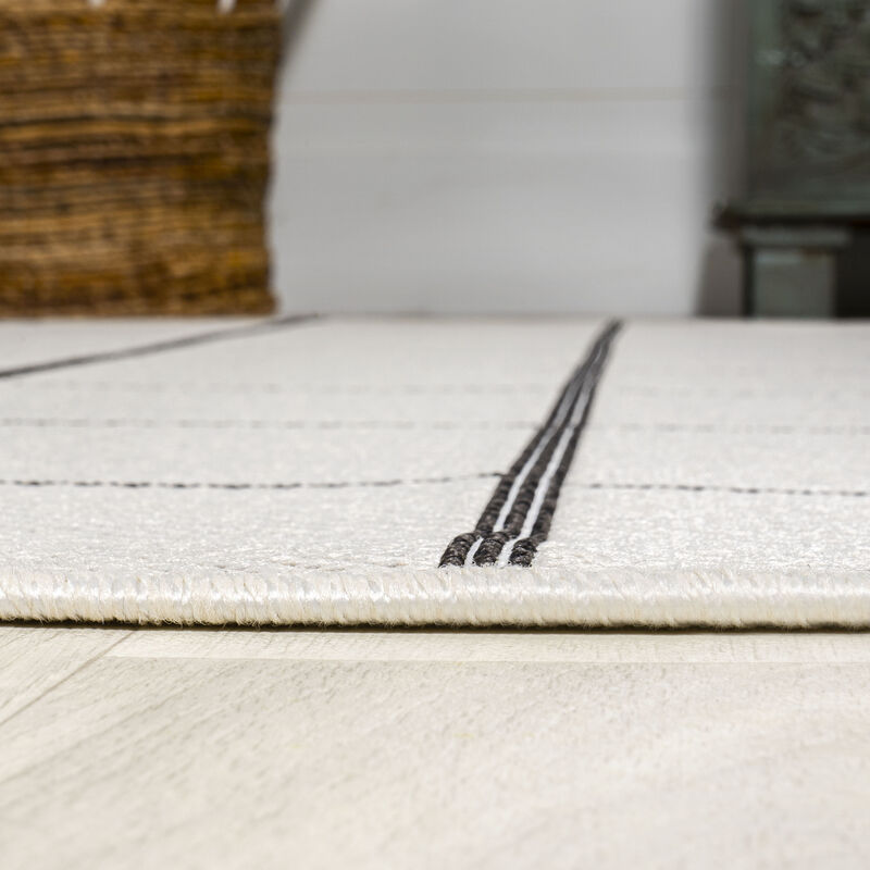 Grid Modern Squares Indoor/Outdoor Area Rug