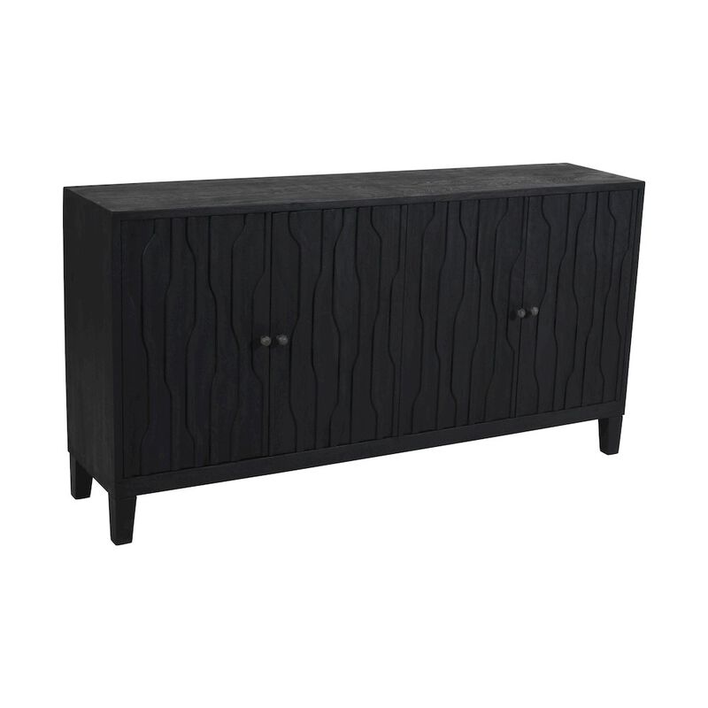 Alex Hamilton Orchard 4-Door Sideboard in Graphite Black Reclaimed Wood