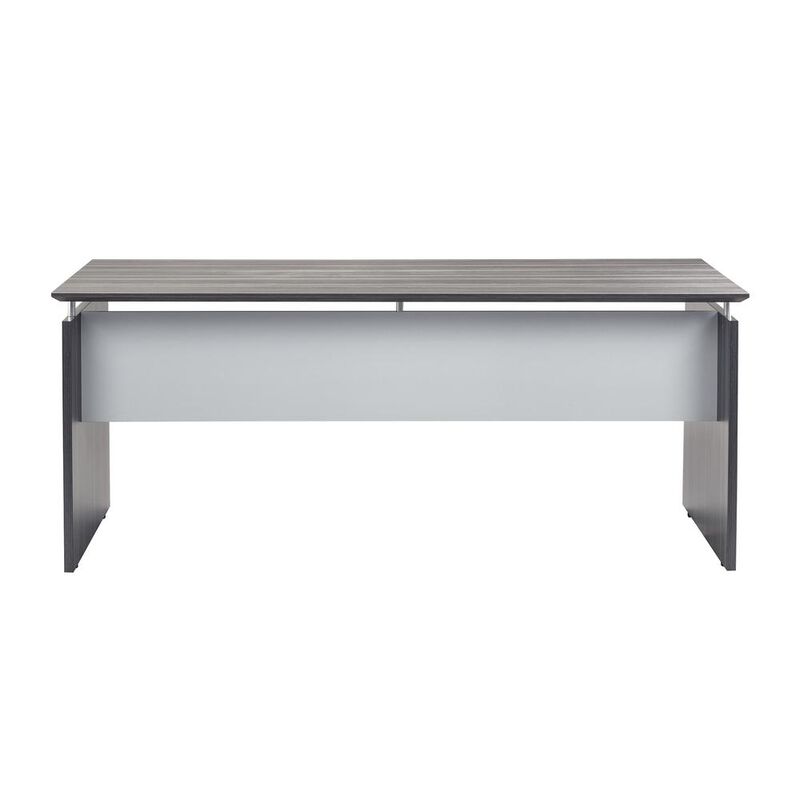 63" Rectangle Straight Desk, Gray Steel