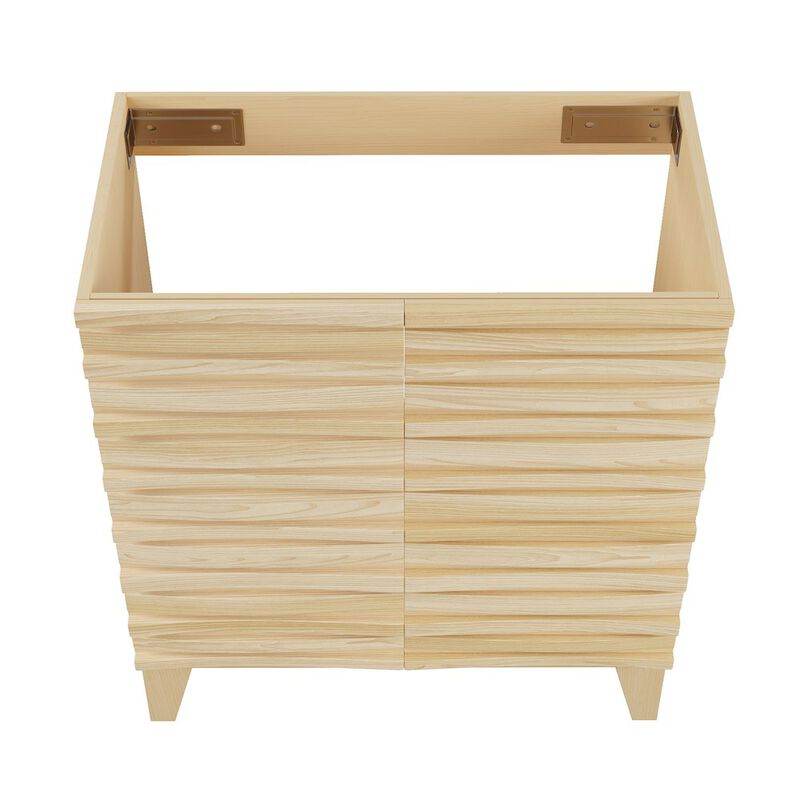 Cascade 30" Freestanding Bathroom Vanity Cabinet without Top in Natural Oak image number 3