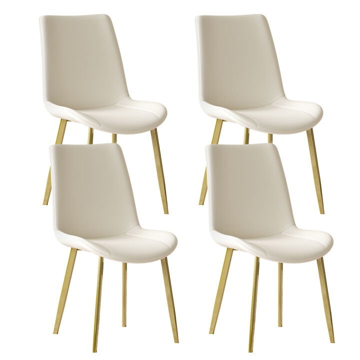 GOODSILO Modern Industrial Design Dining Chairs Set of Four with Ergonomic Comfort