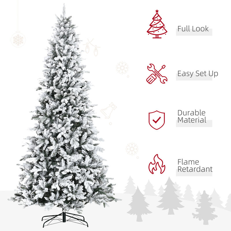 BreeBe 9FT Auto-Open Artificial Christmas Tree with Realistic Pine Branches image number 3