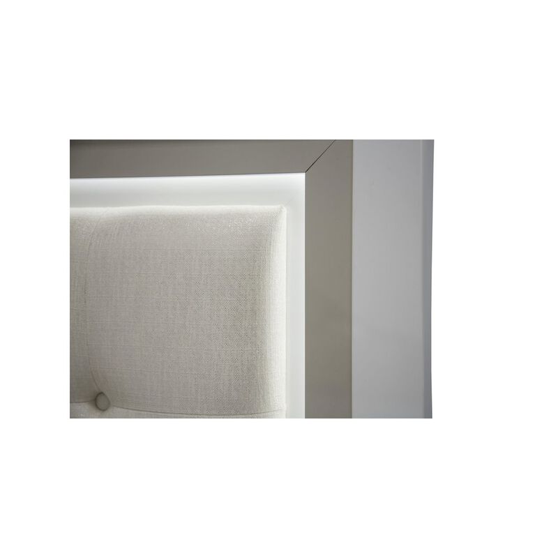 Michael Amini Sky Tower Queen Bed - Cloud White