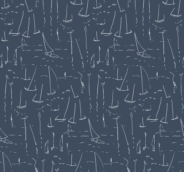 Vermillion Coast Ultramarine Wallpaper (Set of 2)