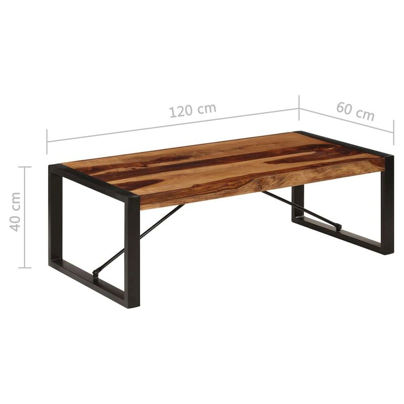 vidaXL Coffee Table 47.2x23.6x15.7 Solid Sheesham Wood, 247426