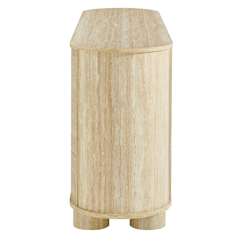 Overture 63" Oval Sideboard in Travertine image number 6