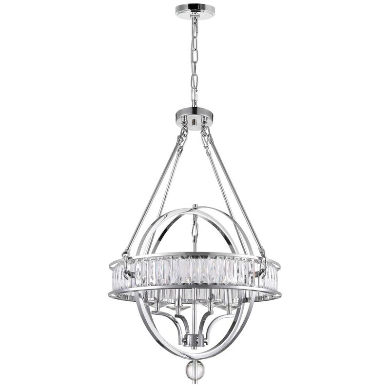 CWI Lighting Arkansas 4 Light Chandelier With Chrome Finish