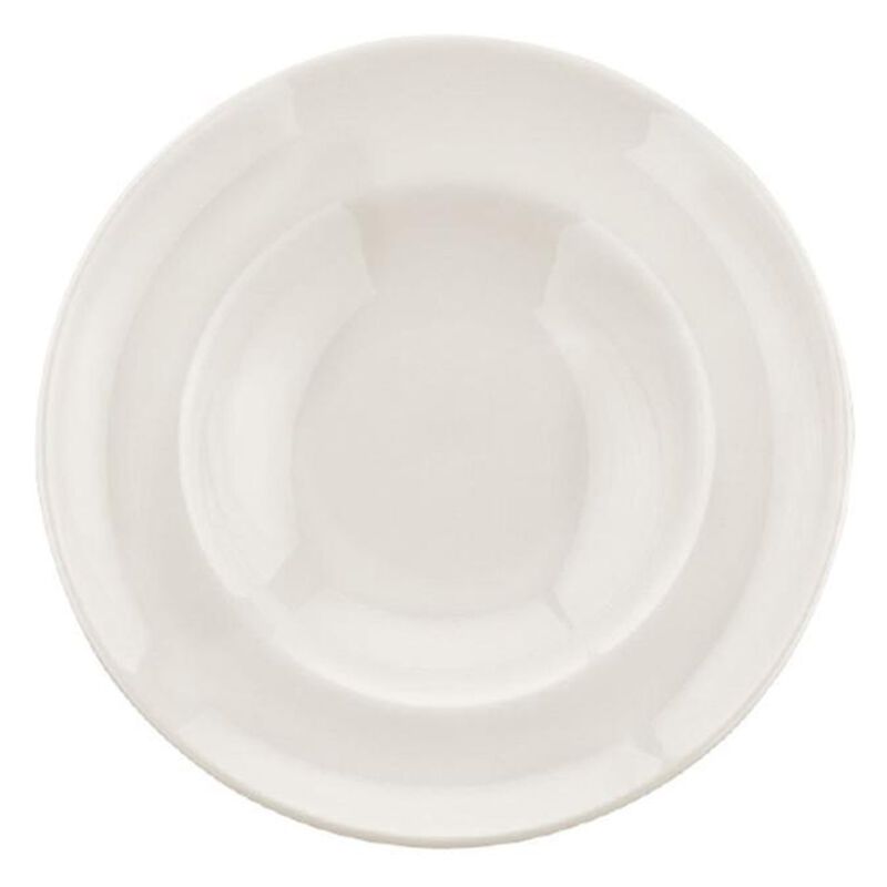 Gourmet dia.10.75" h:2.25" 16 oz. Round Warm White Porcelain Bowl (Set of 2)