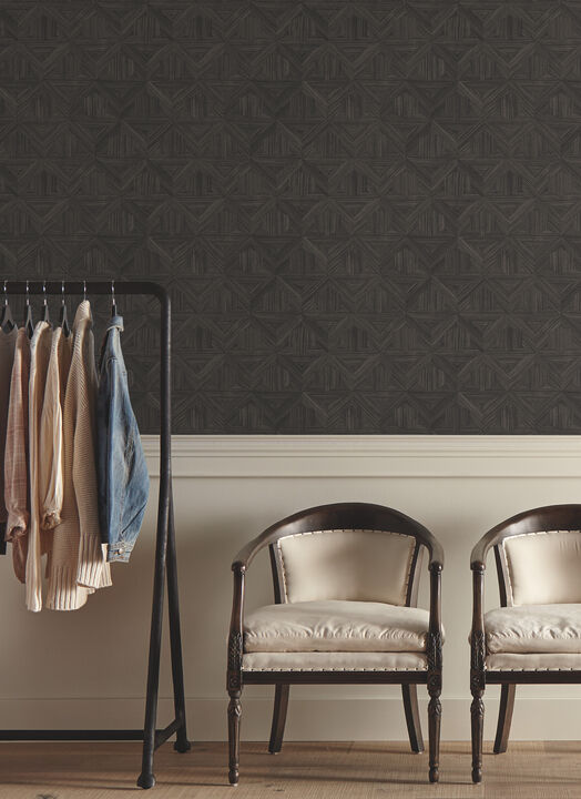 Parquet Black Wallpaper