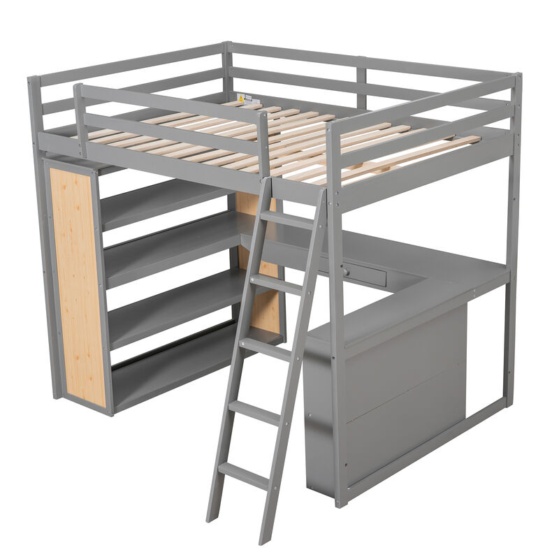 Merax Loft Bed with Ladder image number 5