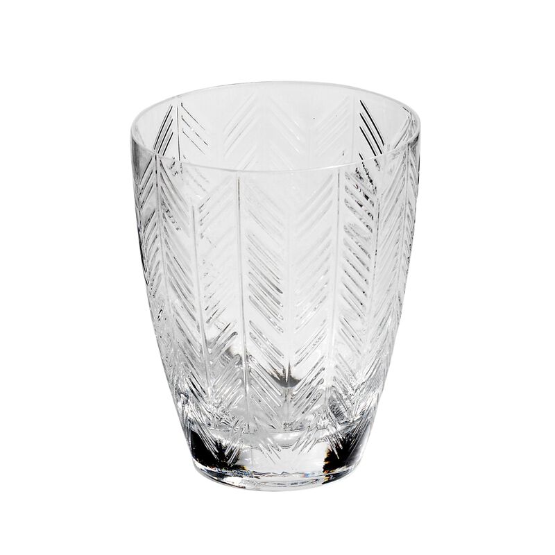 Water Glasses ZIG ZAG GLASS Transparent Set of 6, diam. 3.31", H 4.13" image number 0
