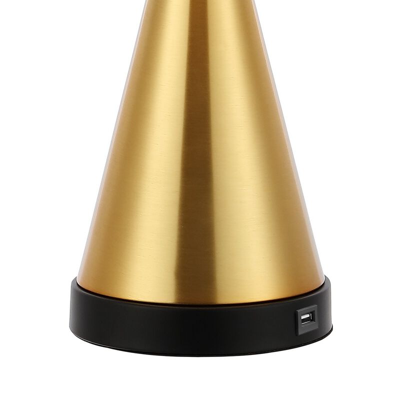 Colton Classic French Country Iron LED Table Lamp with USB Charging Port (Set of 2)