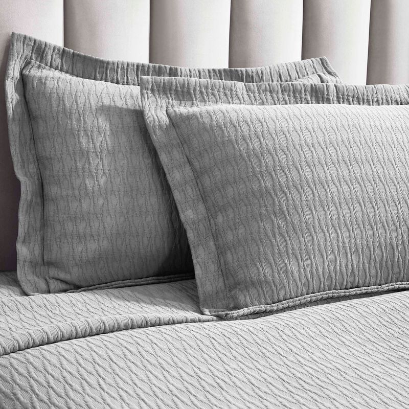 Lightweight Cotton Matelasse Bedspread Set with Diamond Pattern image number 2