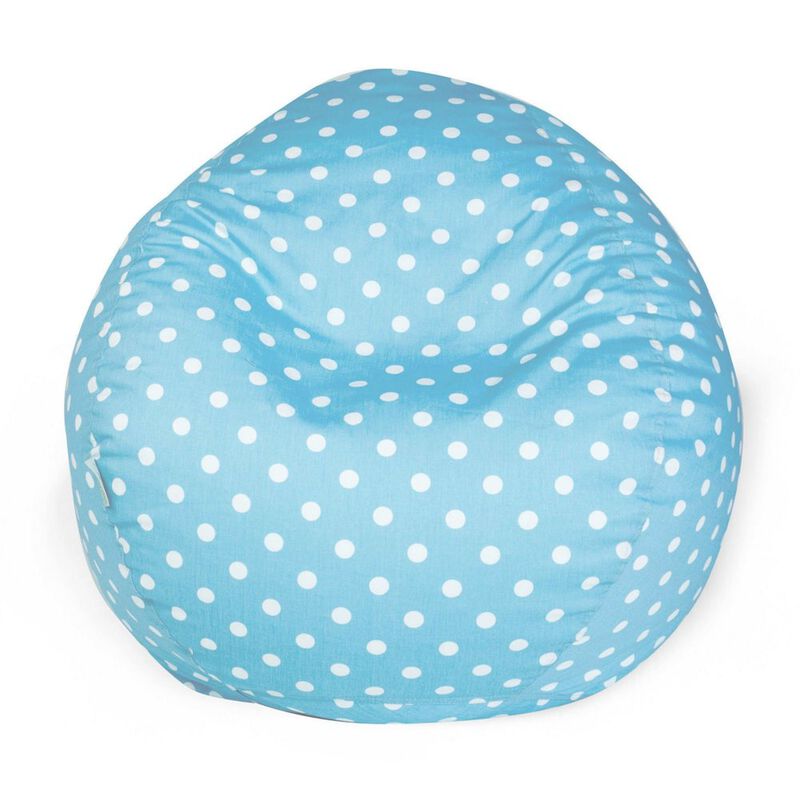 Majestic Home Goods Large Bean Bag Polka Dot (Small) Aquamarine