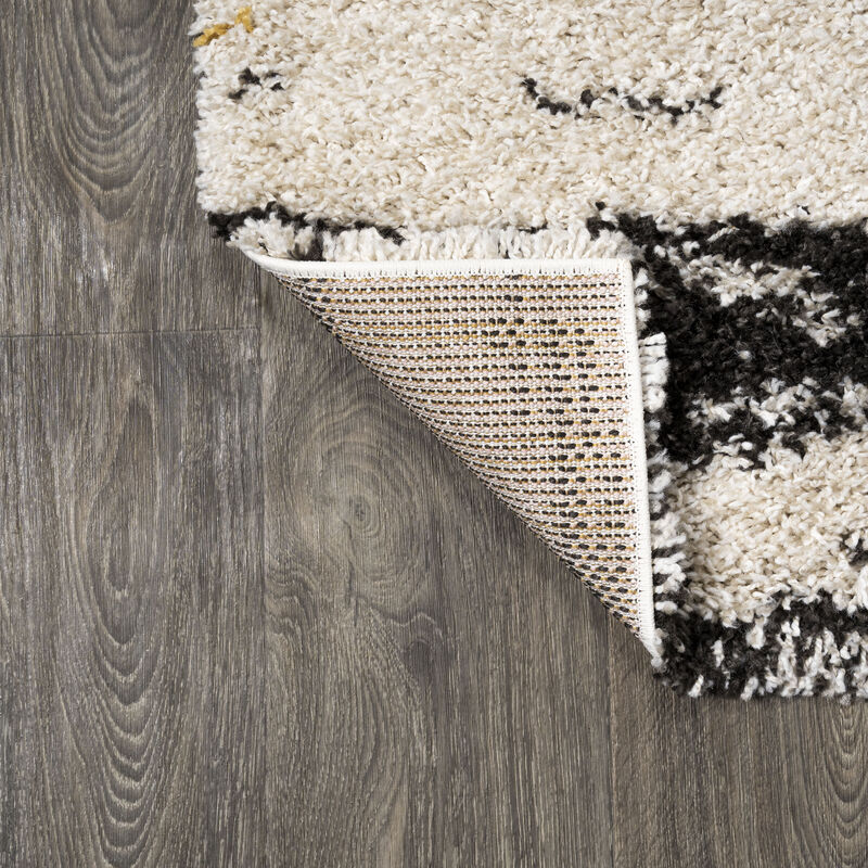 Nova Modern Bold Strie Shag Area Rug