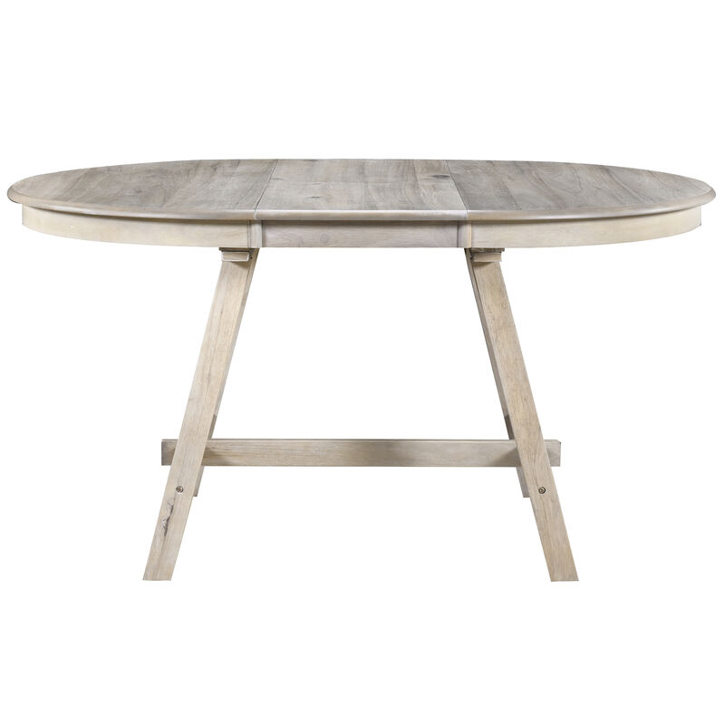 Merax Wood Round Extendable Dining Table