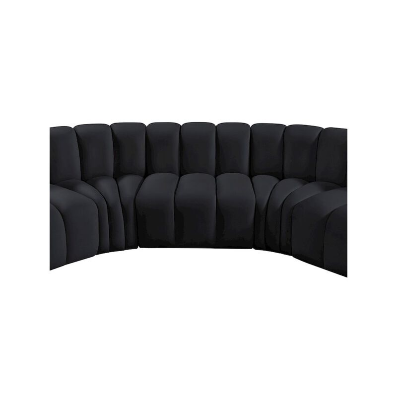 Meridian Furniture Arc Black Velvet Modular Sofa